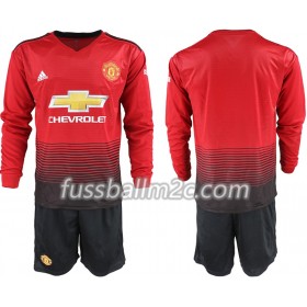Fußballtrikots Manchester United Kinder Heim Trikotsatz 2018-2019 Langarm
